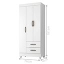 Ver imagem 4 de Guarda Roupa 3 Portas Alambari Branco