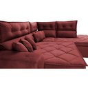 Ver imagem 5 de Sofá de Canto 2.60x2.36m Retrátil e Reclinável com Molas Cama inBox Platinum Direito Suede Vinho