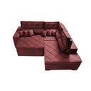 Ver imagem 6 de Sofá de Canto 2.60x2.36m Retrátil e Reclinável com Molas Cama inBox Platinum Direito Suede Vinho