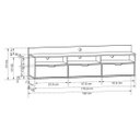 Ver imagem 3 de Rack Suspenso para TV até 48 Polegadas 3 Gavetas Pensil Olivar