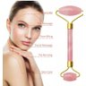 Rolo Massageador Facial Pedra Quartzo Rosa Anti Rugas Jade - 5