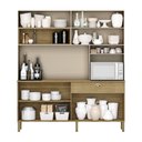 Ver imagem 2 de Armário de Cozinha Compacta 8 Portas e 1 Gaveta 182cm Seul Freijó-vanilla - Pallazio