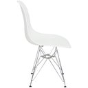 Ver imagem 4 de Kit 3 Cadeiras Charles Eames Eiffel Base Metal Cromado Branca
