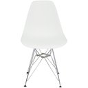 Ver imagem 3 de Kit 3 Cadeiras Charles Eames Eiffel Base Metal Cromado Branca
