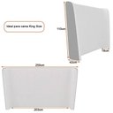 Ver imagem 4 de Cabeceira Estofada Corea King Curva Fixação no Box Estrutura MDF Revestimento Bouclê Off White