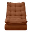 Ver imagem 4 de Kit Poltrona Decorativa Melissa com Balanço Gangorra Estofada e Puff em Bouclê:bouclê Terracota