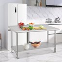 Ver imagem 7 de Takywep Mesa de Trabalho Inox 152x61x89cm Prateleira Ajustável