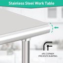 Ver imagem 4 de Takywep Mesa de Trabalho Inox 152x61x89cm Prateleira Ajustável