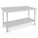 Ver imagem 1 de Takywep Mesa de Trabalho Inox 152x61x89cm Prateleira Ajustável