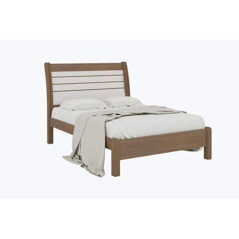 Cama de Casal Queen Esmeralda Plus - D Doro Castanho/Off White