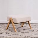 Ver imagem 3 de Cadeira Balanço Poltrona Madeira com Apoio de Pés Pernas Luxo Moderna Donna