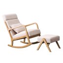 Ver mais imagens de Cadeira Balanço Poltrona Madeira com Apoio de Pés Pernas Luxo Moderna Donna