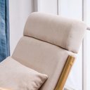 Ver imagem 5 de Cadeira Balanço Poltrona Madeira com Apoio de Pés Pernas Luxo Moderna Donna