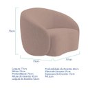 Ver imagem 5 de Kit Divã Recamier Orgânico França 220cm Lado Direito e 2 Poltronas Amore Linho