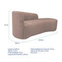 Ver imagem 3 de Kit Divã Recamier Orgânico França 220cm Lado Direito e 2 Poltronas Amore Linho