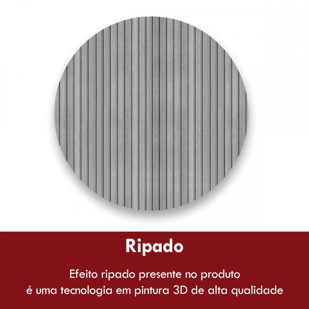 Armário Cozinha Kit Nicioli Alecrim Chumbo/ Concreto/ Ripado cinza