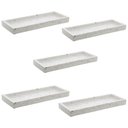 Ver imagem 1 de Conjunto 5 Bandejas de Mármore Terrazzo Lyor Retangular 25x10x2cm Aparador Banheiro