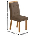 Ver imagem 3 de Conjunto de Mesa de Jantar Dublin 180 Tp MDF Vidro Canto Copo 6 Cadeiras Valentina