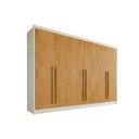 Ver imagem 1 de Guarda Roupa Casal 6 Portas e 4 Gavetas Alba Plus Off White/peroba - Europa
