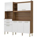 Ver imagem 5 de Kit Cozinha Compacta 6 Portas 2 Gavetas Select D02 Amendola/Branco - Mpozenato