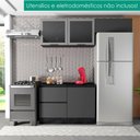 Ver mais imagens de Cozinha Armário 3 Peças Balcão com Tampo Etna Grafite Poliman