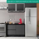 Ver imagem 2 de Cozinha Armário 3 Peças Balcão com Tampo Etna Grafite Poliman