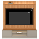 Ver imagem 6 de Rack Bancada com Painel para TV de até 85" 2 Gavetas Magnata Canela/Gris