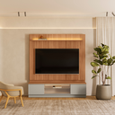 Ver imagem 7 de Rack Bancada com Painel para TV de até 85" 2 Gavetas Magnata Canela/Gris