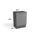 Ver imagem 4 de Gabinete de Cozinha Modulado Balcão Botanic M629 1 Porta C/tampo 60cm Nogueira/oliva/nogueira -