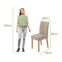 Ver imagem 5 de Conjunto Sala de Jantar Mesa Astrid 170 Tampo Vidro Maxi Off com 6 Cadeiras Téssera - Lopas Amendoa 