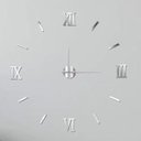 Ver imagem 2 de Relógio de Parede Gigante Alg Romanos - Prateado