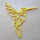 Ver imagem 2 de Quadro Beija-flor - Adorno, Quadrinho, Enfeite, Decoração - Toque 3D:Amarelo
