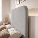 Ver mais imagens de Cama Box Base Queen com Cabeceira Zaya 158x198 Flutuante Estilo Japonesa Linho Cinza - Desk Design