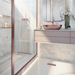 Ralo Linear Inox 50 Cm Saída Extremidade Rose Gold Versatile - 3