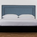 Ver imagem 2 de Cabeceira Estofada Viviane Linho Queen Azul