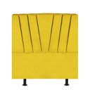 Ver imagem 2 de Cabeceira Estofada Bélgica 140CM Casal Courino Amarelo - D A DECOR
