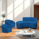 Ver imagem 2 de Kit Divã Recamier Orgânico Marrocos 160cm Lado Esquerdo e 2 Poltronas Amore Linho