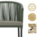 Ver imagem 3 de 8 Cadeiras de Jantar Área Noronha em Alumínio com Pintura Preta Corda Náutica Estofado 8 Trama Origi