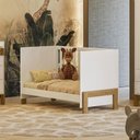 Ver imagem 4 de Berço Americano 4300 e Guarda Roupa Infantil 4375 Fantasia Branco Acetinado com Colchão Ortobom