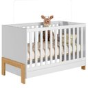 Ver imagem 3 de Berço Americano 4300 e Guarda Roupa Infantil 4375 Fantasia Branco Acetinado com Colchão Ortobom