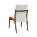 Ver imagem 4 de Kit 2 Cadeiras Tulipa Assento e Encosto Estofado - Amêndoa - Assento Estofado Corano Bege