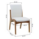 Ver imagem 2 de Kit 2 Cadeiras Tulipa Assento e Encosto Estofado - Amêndoa - Assento Estofado Corano Bege