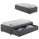 Ver imagem 1 de Base Box Cama Solteirão Sapateira Suede Cinza e Colchão Hanover Inducol 96x203