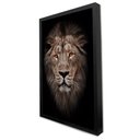 Ver imagem 3 de Quadro Decorativo Leão Africano em Moldura Caixa Tacolado Moldura Trad 1cm Branca com Vidro 40 X 60c
