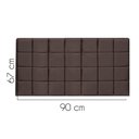 Ver imagem 2 de Painel Estofado Luxo Clara 90cm Solteiro para Cama Box Corino Marrom - Gat Magazine