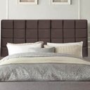 Ver imagem 1 de Painel Estofado Luxo Clara 90cm Solteiro para Cama Box Corino Marrom - Gat Magazine