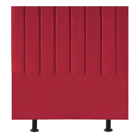 Cabeceira Estofada Cama Box Solteiro 90 Cm Mavie Suede:vermelho