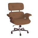 Ver imagem 2 de Poltrona Charles Eames Office Couro Natural Linha Premium Design Clássico Escritório - Cappuccino