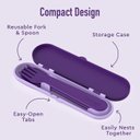 Ver imagem 4 de Bentgo Conjunto de Utensílios Infantis de Plástico Roxo