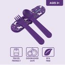 Ver imagem 3 de Bentgo Conjunto de Utensílios Infantis de Plástico Roxo